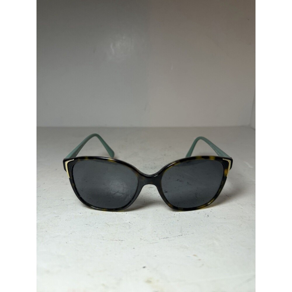 Prada Sunglasses SPR 01O Womens 55-17 Green Tortoise Polarized Butterfly Italy - Picture 3 of 6